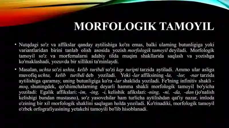 O'zbek orfografiyasining tamoyillari 4