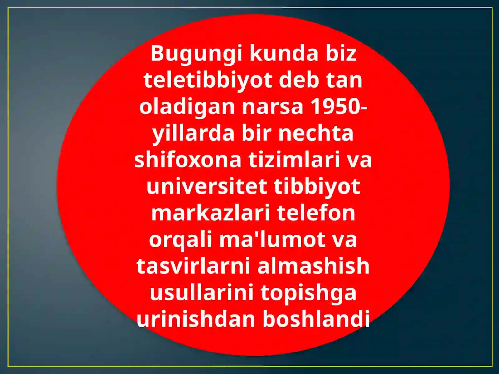 Tibbiyotda axborot texnologiyalari fani 4