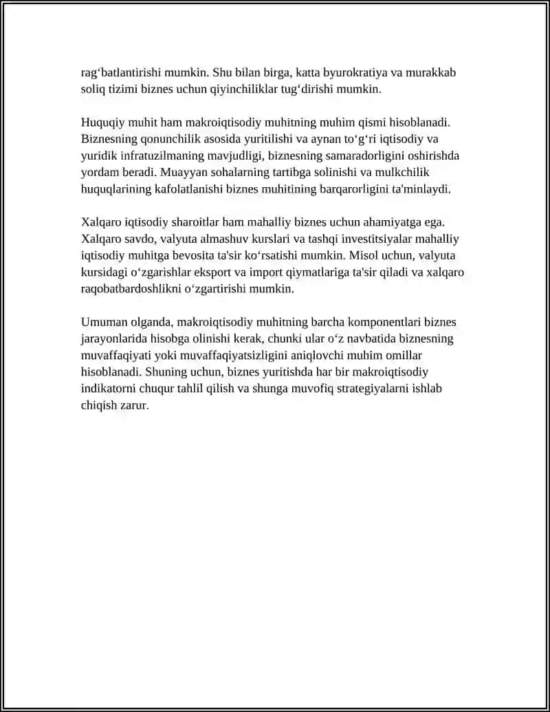 BIZNES YURITISHDA IQTISODIY OMILLAR 4