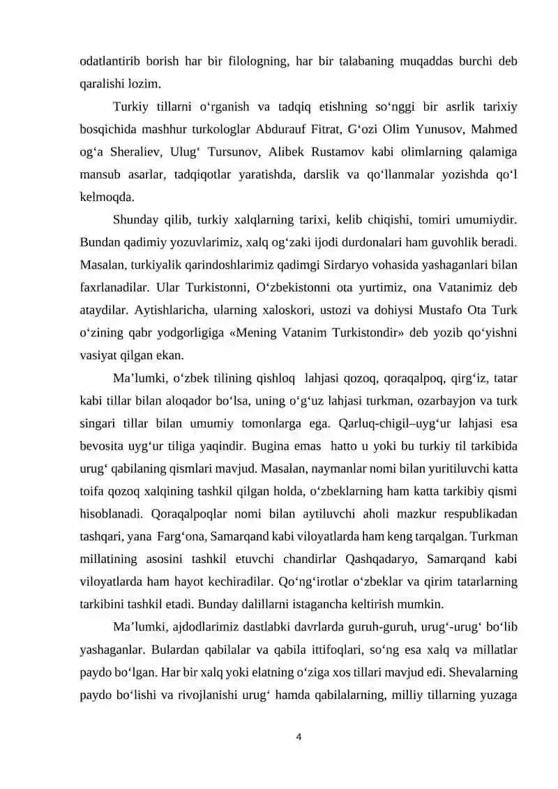 O‘zbek Tili va Xalqning Shakllanishida O‘g‘uz Komponentining O‘rni 4