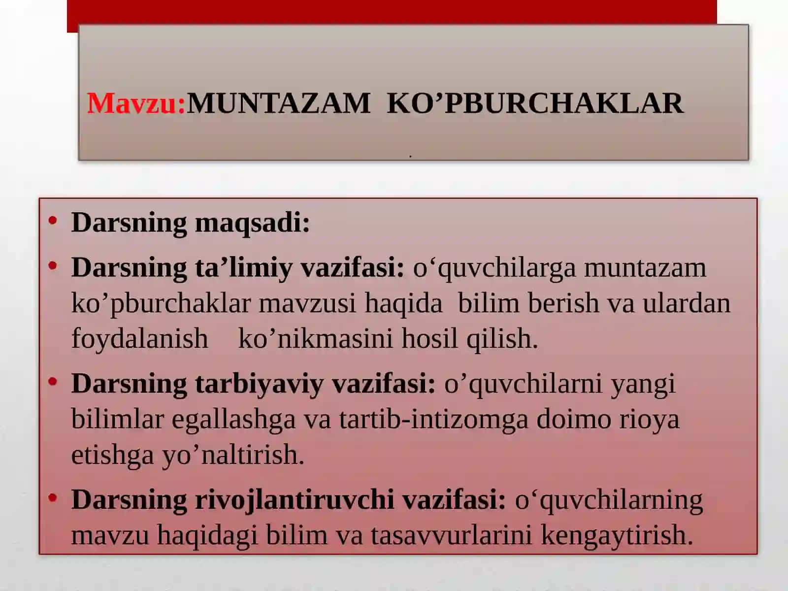 MUNTAZAM KO’P BURCHAKLAR 4