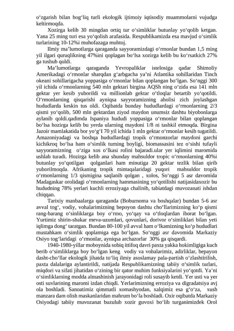 Biologik xilma-xillikni saqlash va muhofaza qilish usullari 4