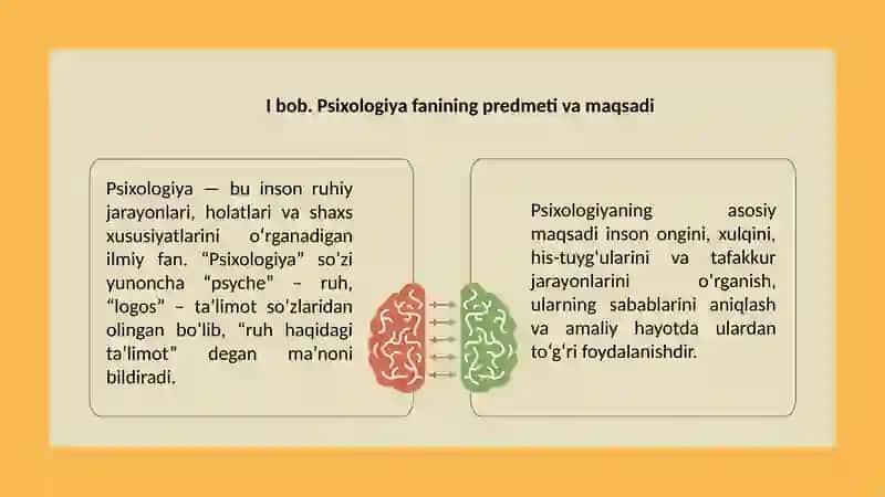 Psixologiya fanining predmeti va rivojlanish tarixi 4