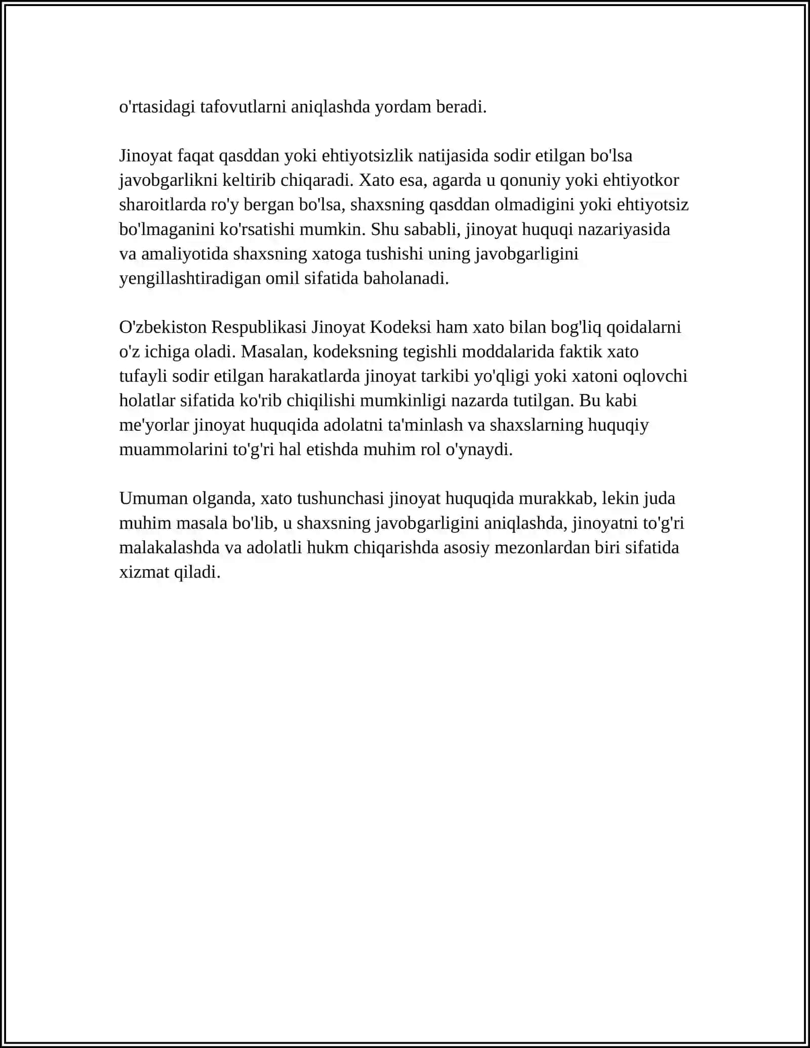 JINOYAT HUQUQIDA XATO VA UNING HUQUQIY AHAMIYATI 4