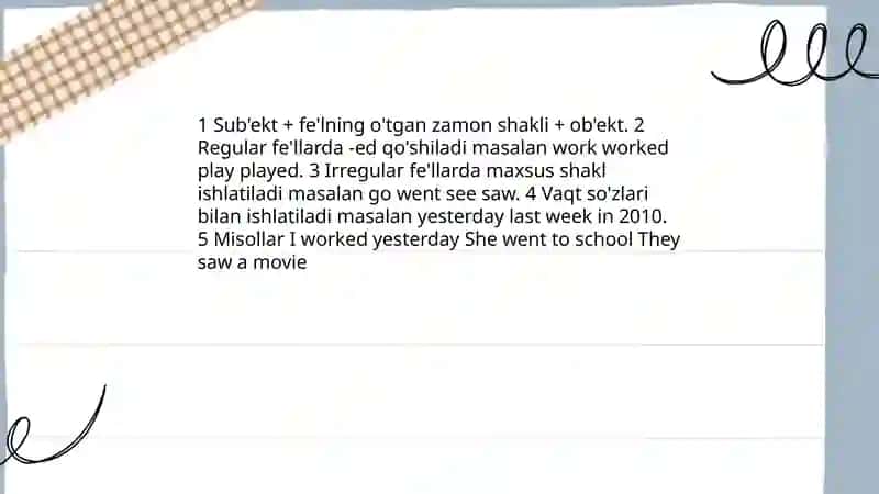 Past simple 4