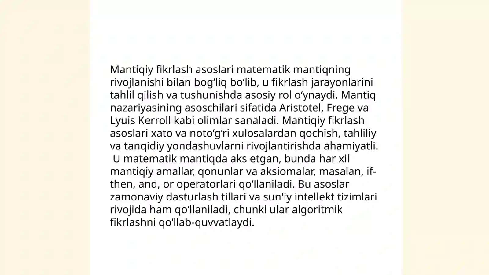 Xulosa chiqarishning umumiy mantiqiy tavsifi 4