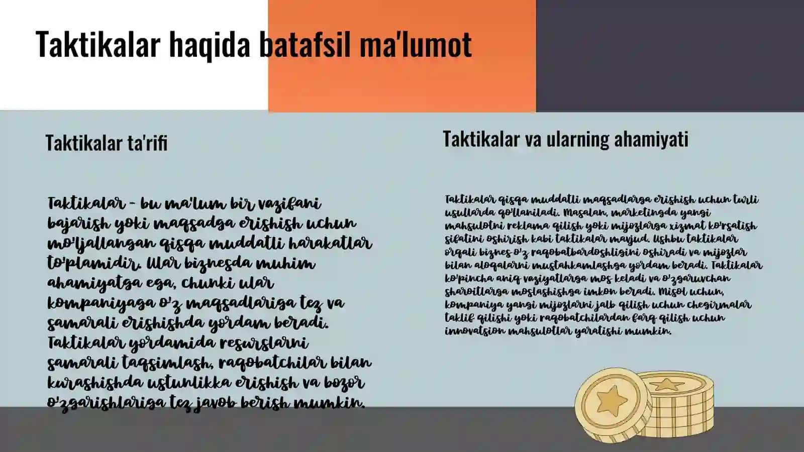 Biznes taktika va strategiyasi 4