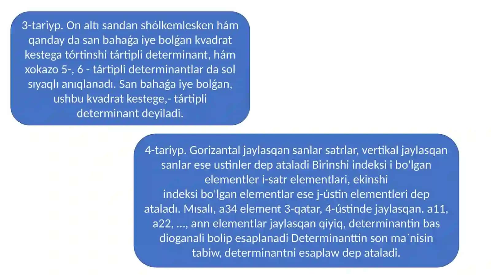 Xisoblagich determinantlar 4