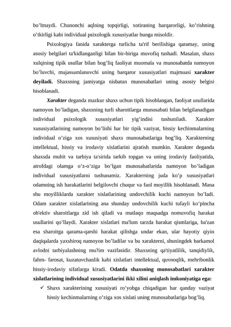 XARAKTER TUZILISHI VA XUSUSIYATLARI 4