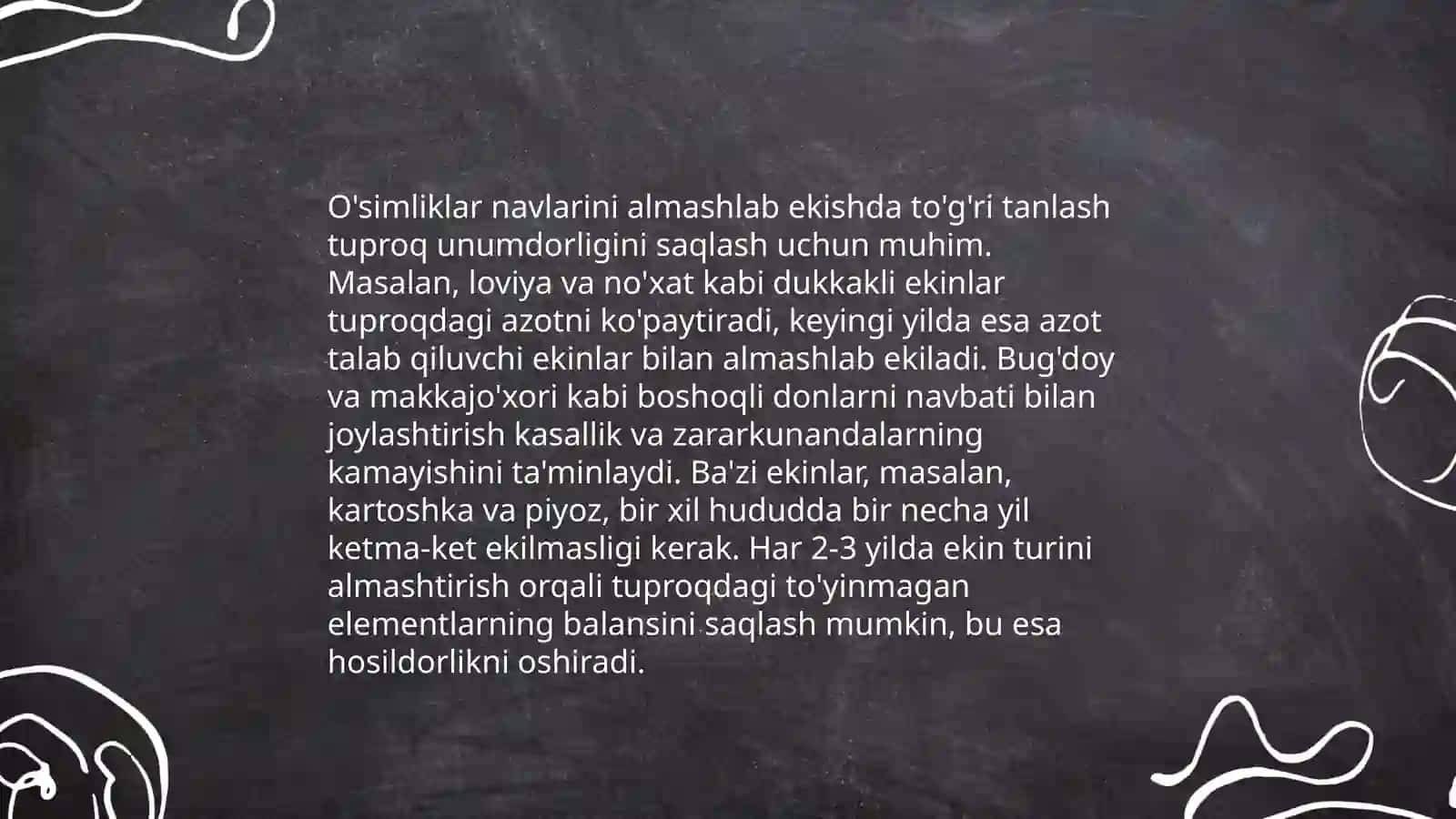 Qisqa rotatsiyali almashlab ekish tizimi 4