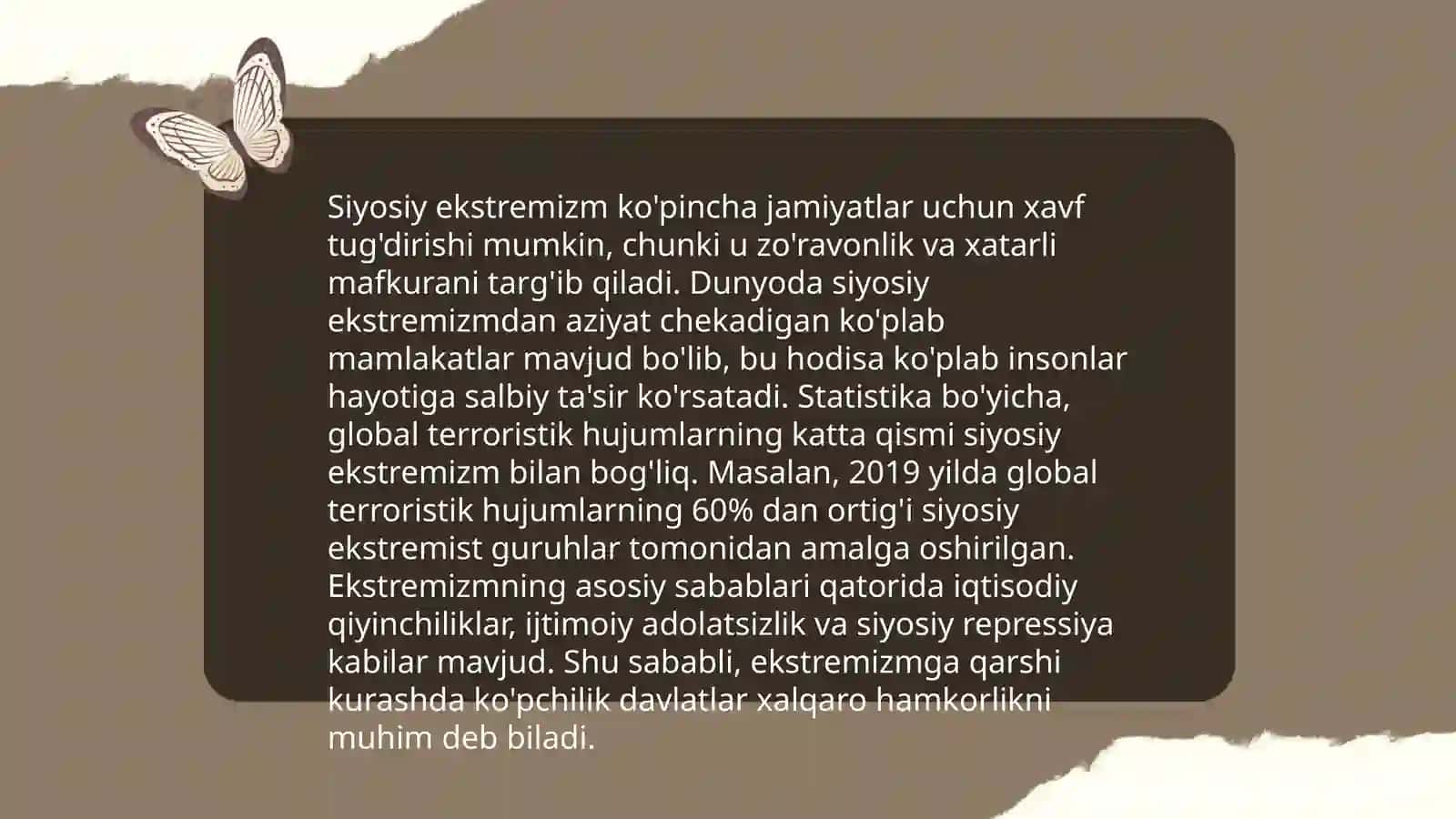 Diniy ekstremizmning ko'rinishlari va namoyon bo'lishi shakllari 4