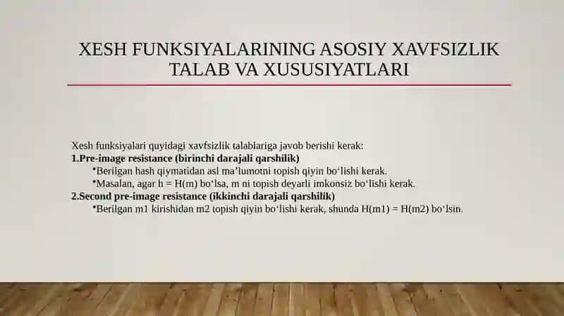 Xesh funksiyalarning xavfsizligi tahlili 4