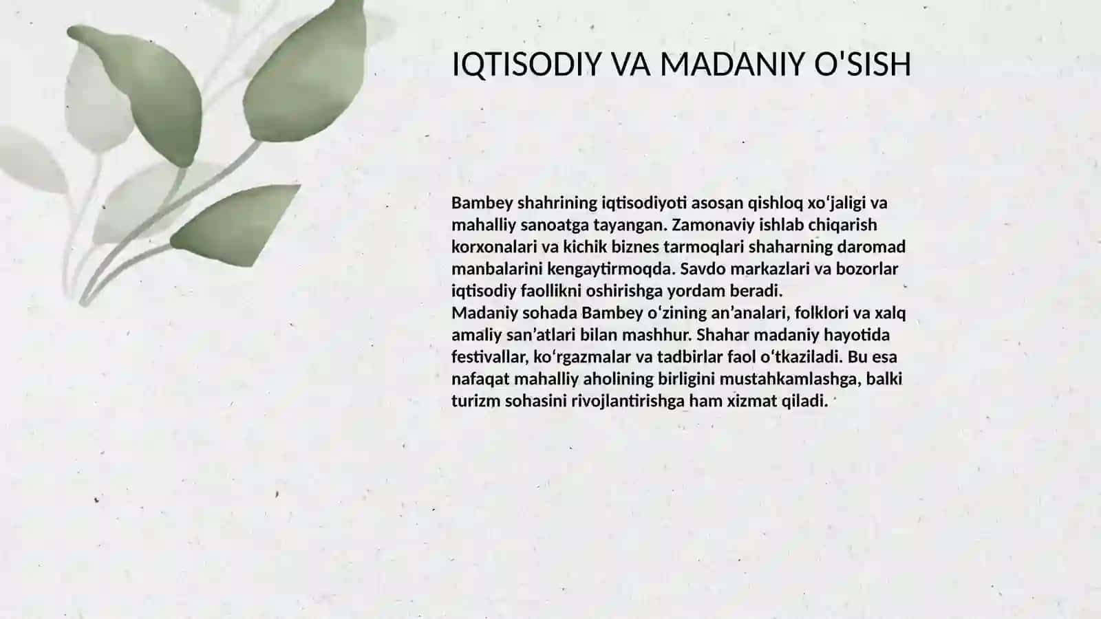 BAMBEY SHAHRINING RIVOJLANISH HAYOT YO'LI VA UNDAGI TO'SIQLAR 4