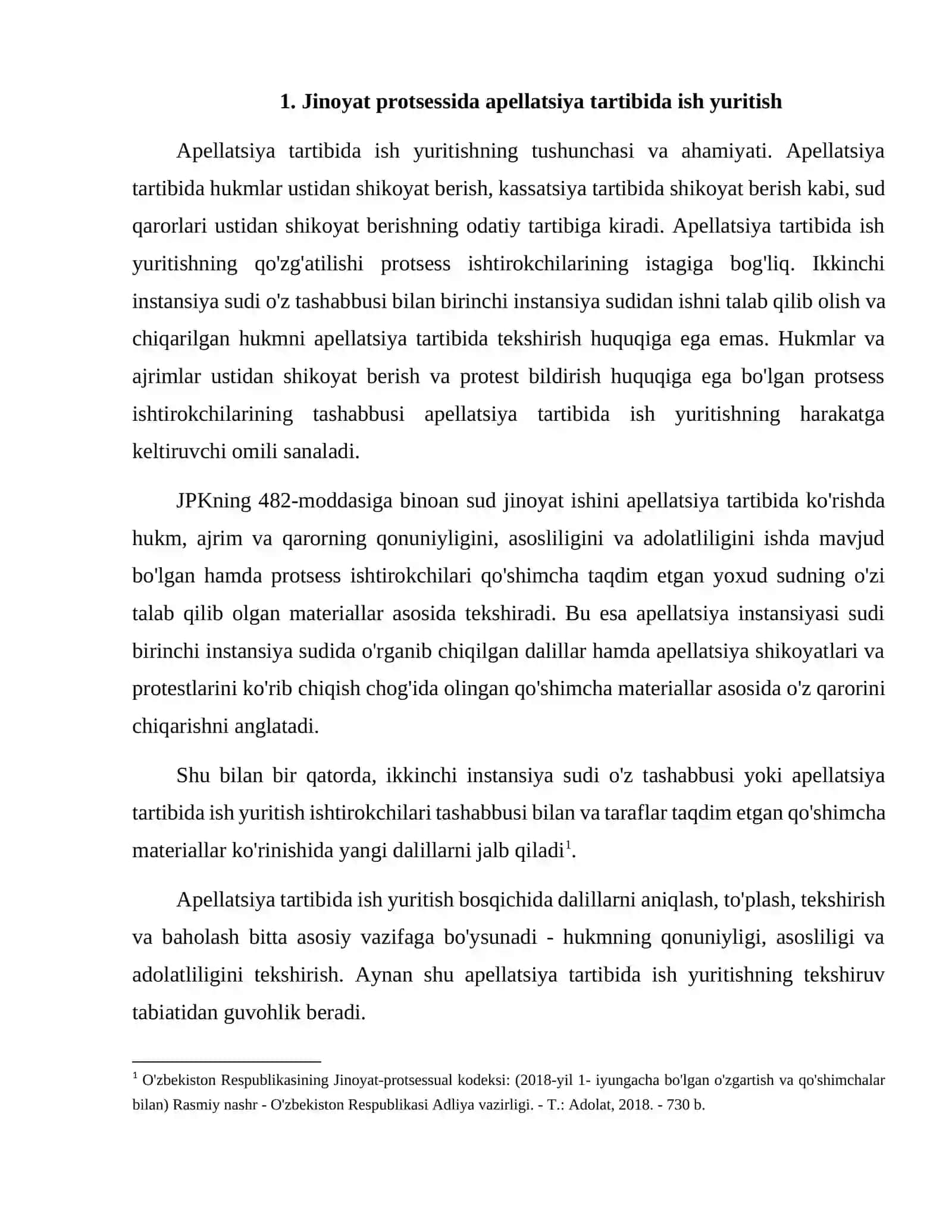 Apellyatsiya instansiyasi sudida jinoyat ishlarini ko‘rishning protsessual tartibi 4