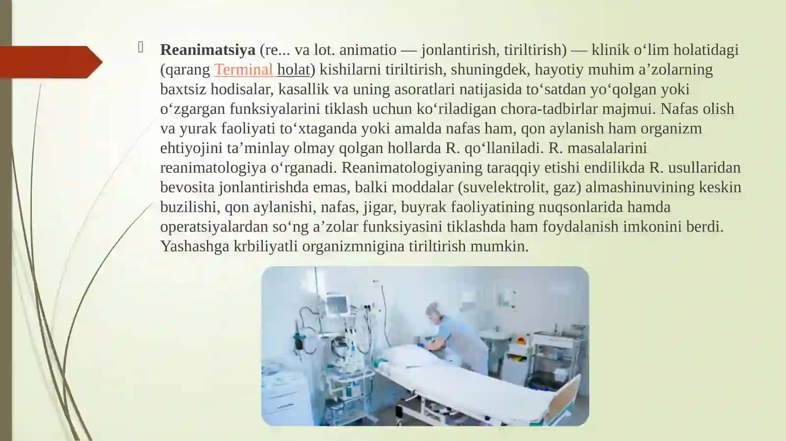 Reanimatsiya va intensiv terapiya haqida tushuncha 4