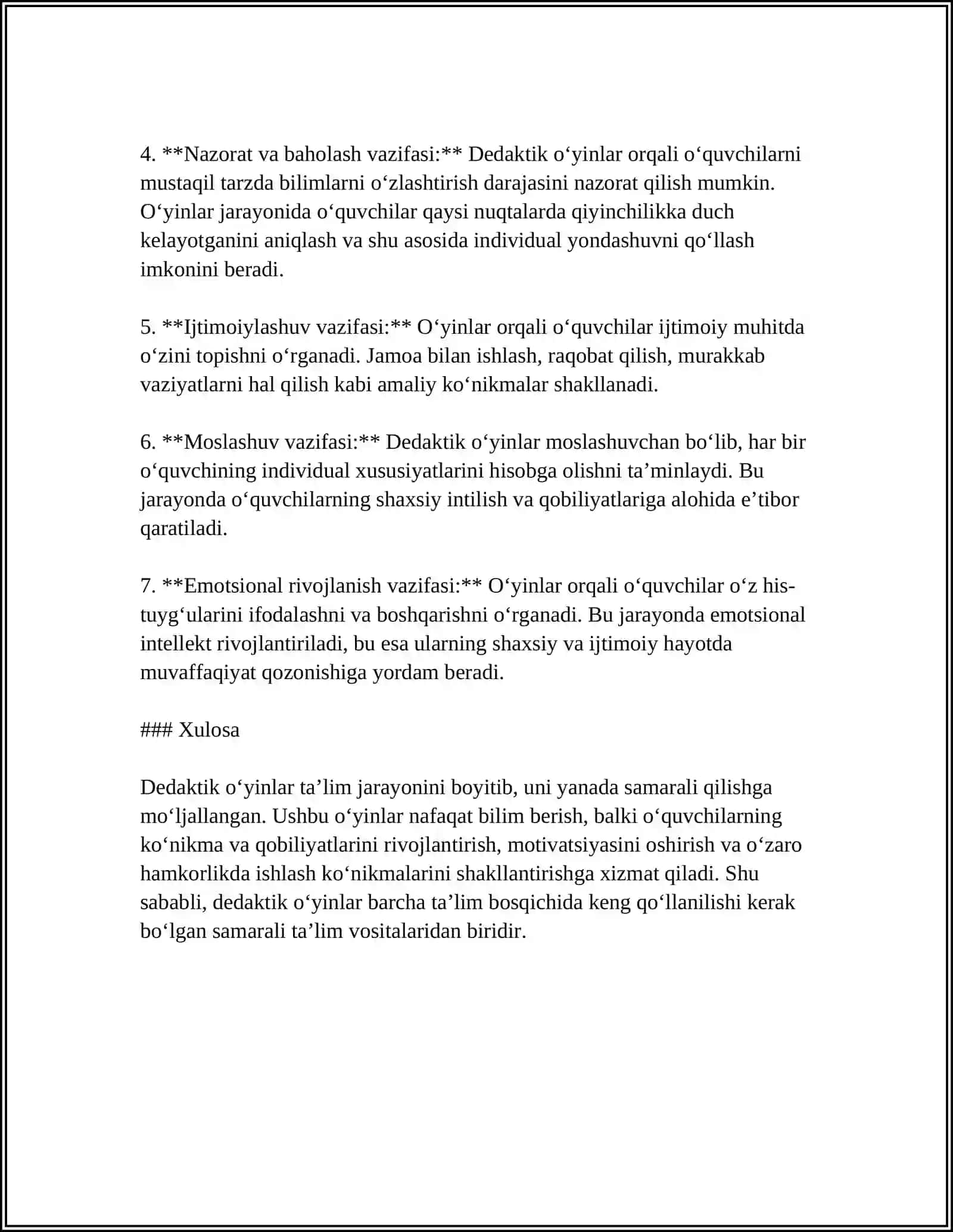 MAKTABGACHA TAʼLIM MUASSASALARIDA MUSIQA MASHGʻULOTLARIDA DEDAKTIK OʻYINLAR 4