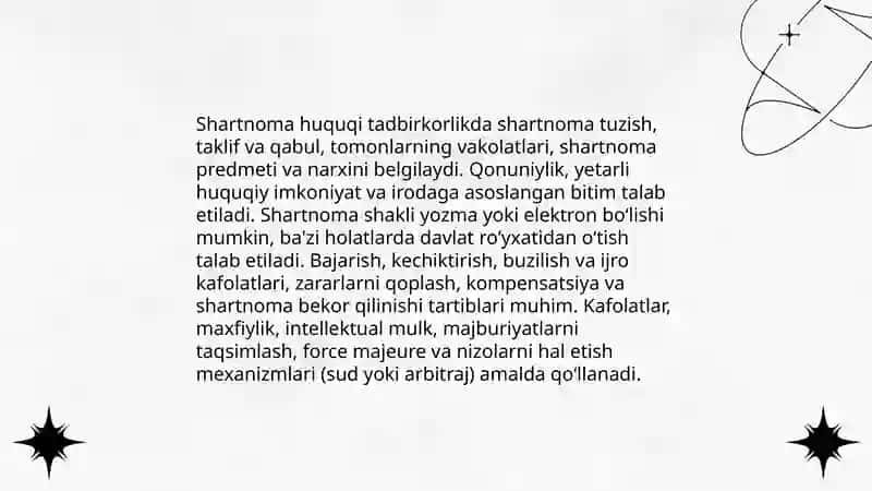 Biznesning xuquqiy va etik masalalari 4