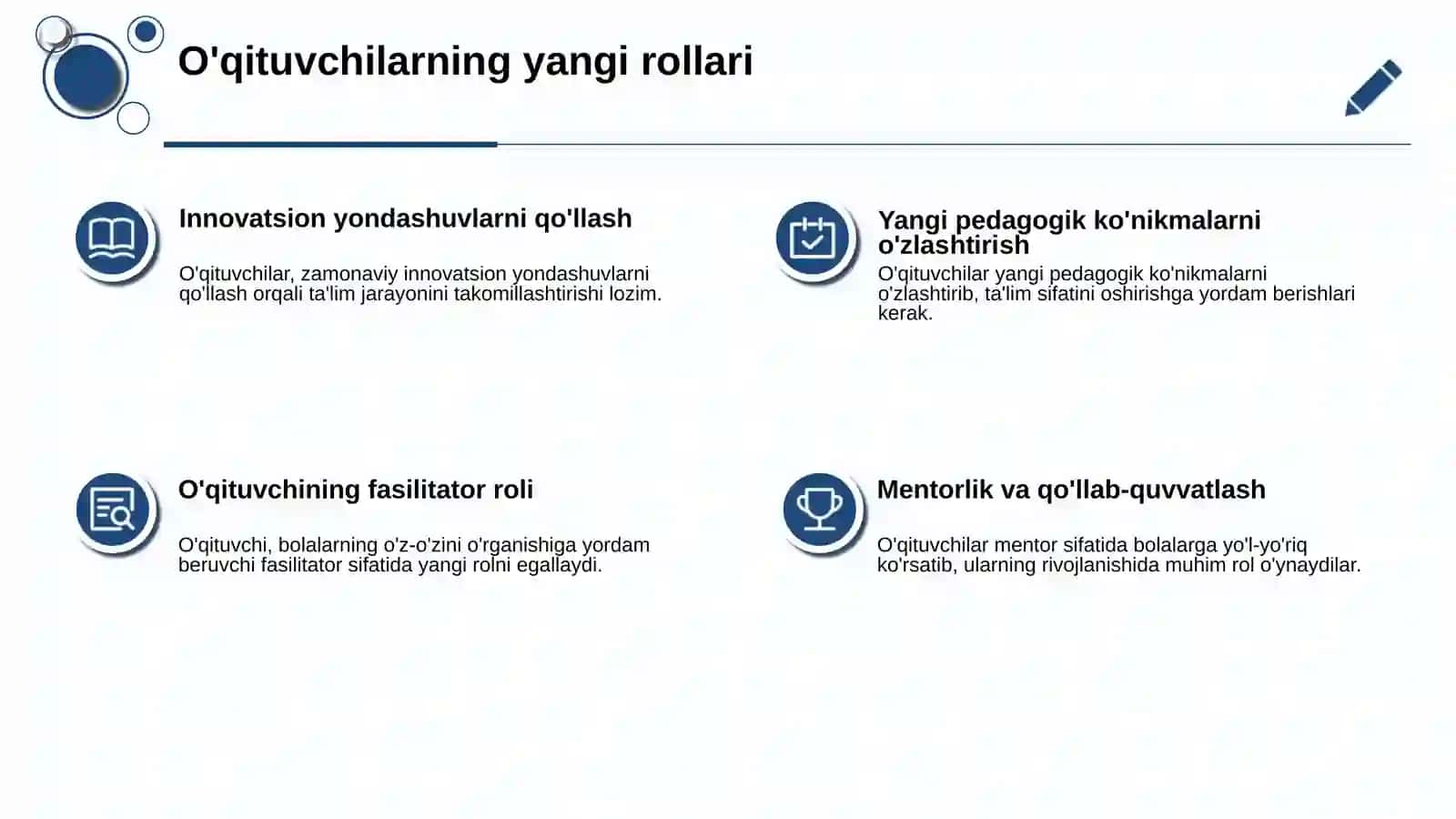 Maktabgacha ta'lim tizimini rivojlantirishning ustuvor yo'nalishlari 4