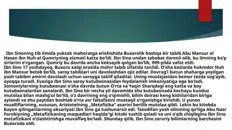 Abu Ali ibn Sino ijodi va faoliyaati 4