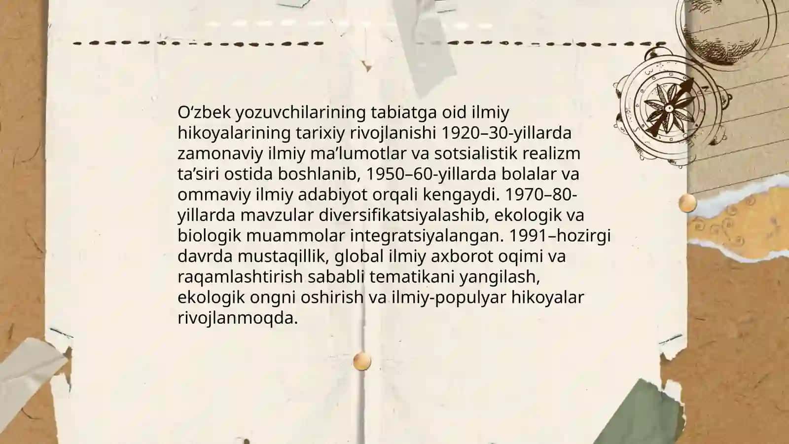 Tabiatga oid o‘zbek va jahon yozuvchilarining ilmiy hikoyalari 4