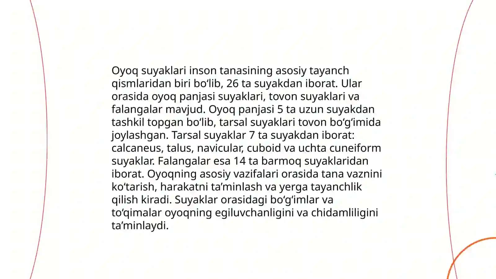 Qoʻl, oyoq, panja sklet suyaklarining tuzilishi 4