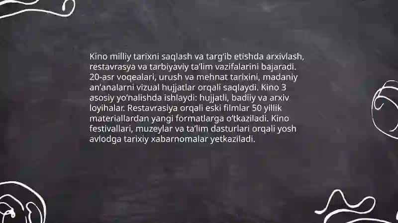 Kino madaniyatning muhim manbai ekanligi 4
