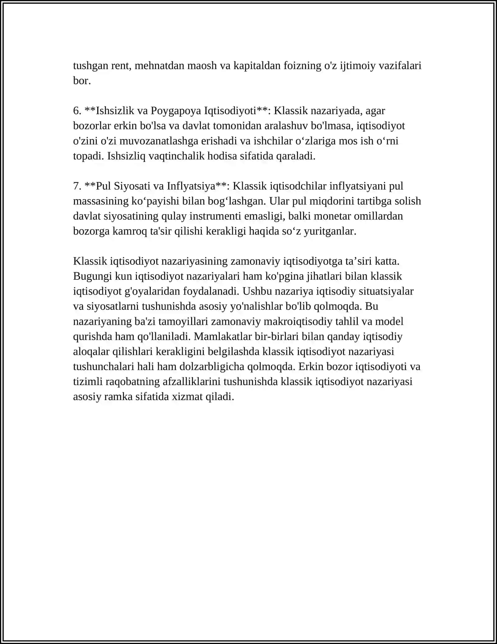 Klassik Iqtisodiyot Nazariyasi 4