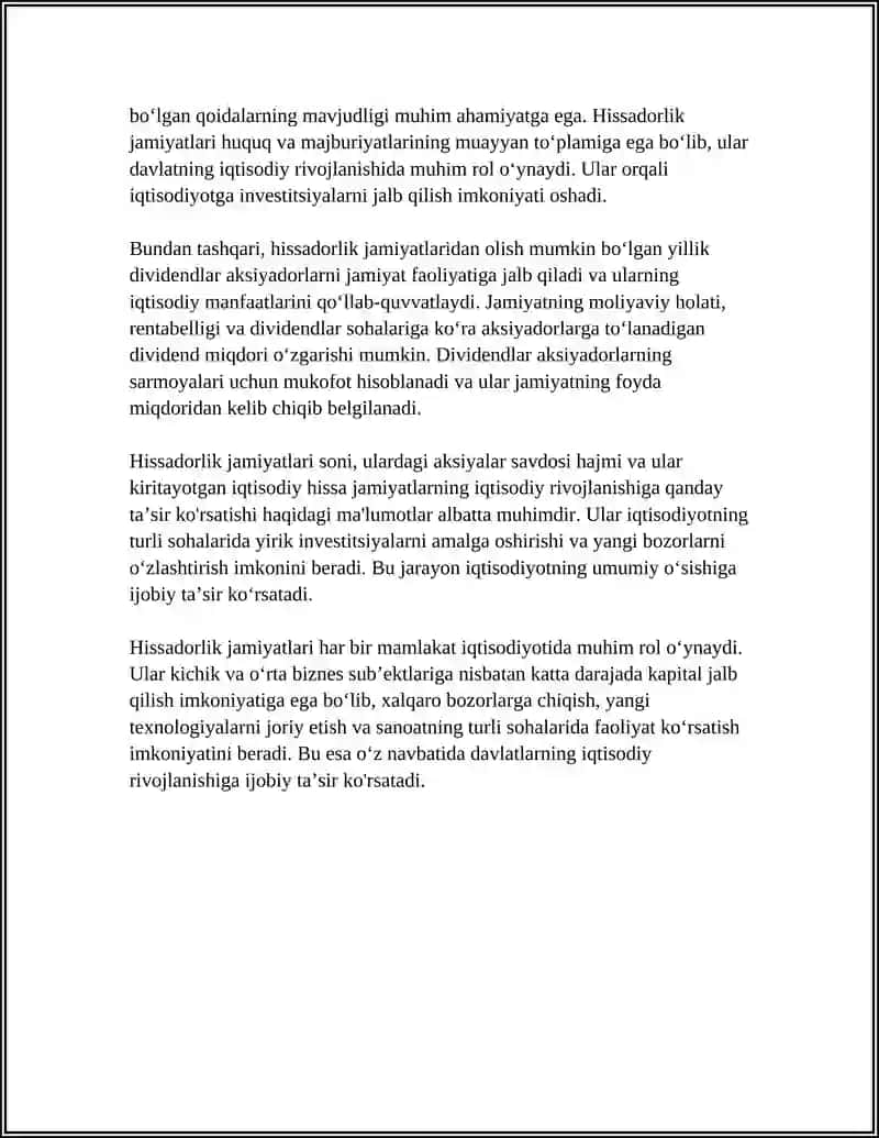 Hissadorlik jamiyatlari va ularning tashkil etilishi 4