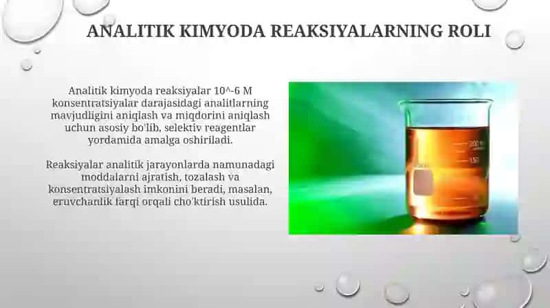 Analitik kimyoviy reaksiyalar 4