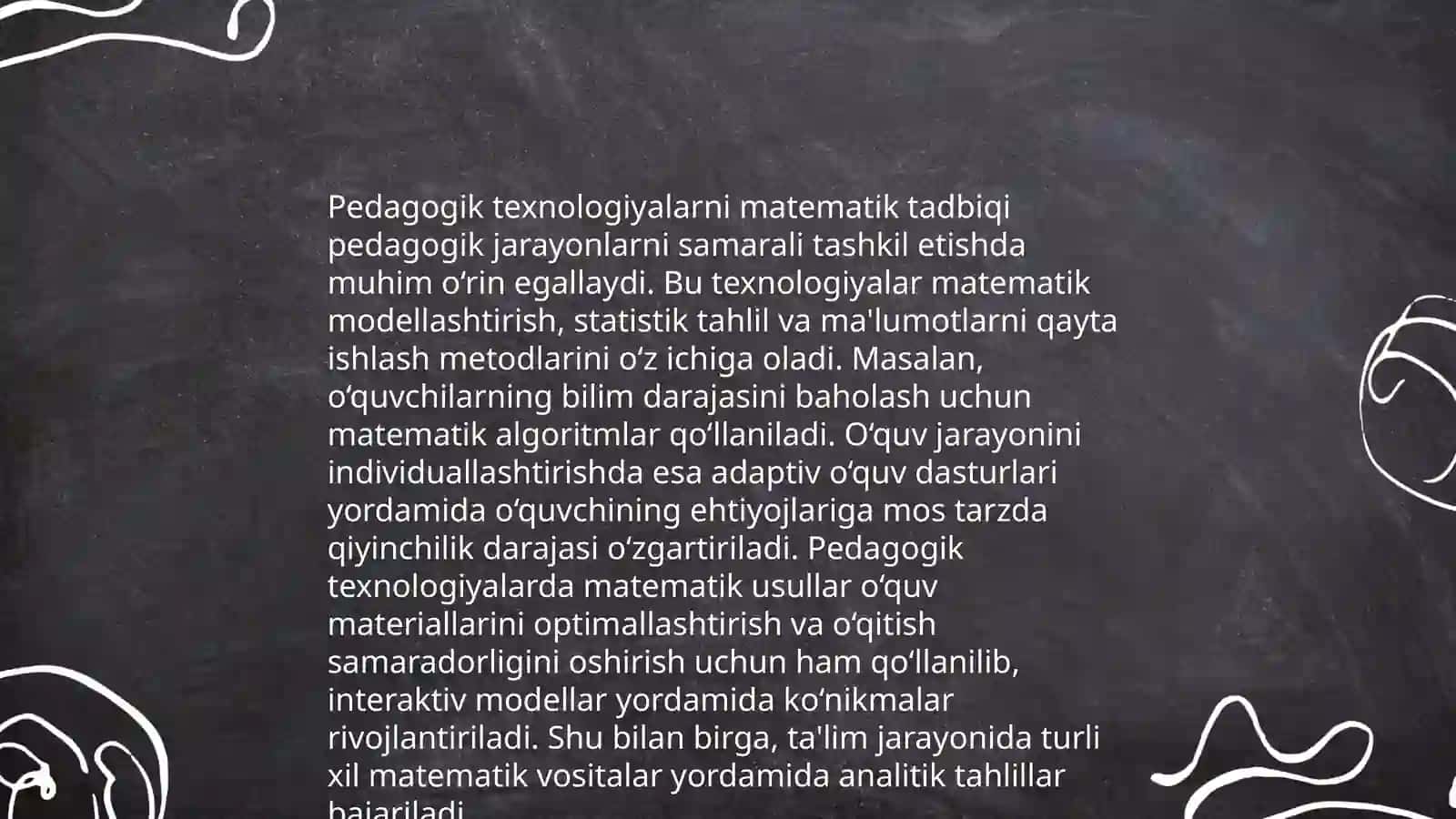 Matematika ōqitish jarayonini texnologiyalashtirishning zarurligi va pedagogik texnologiyaning ilmiy asoslanganligi 4