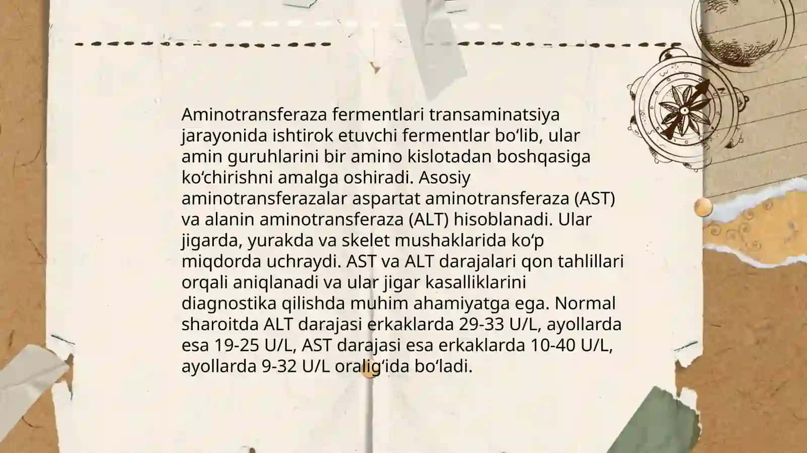 Aminokislotalar almashinuvining umumiy yoʻllari. Aminotransferazalar. Aminokislotalar dekorboksillanishi 4