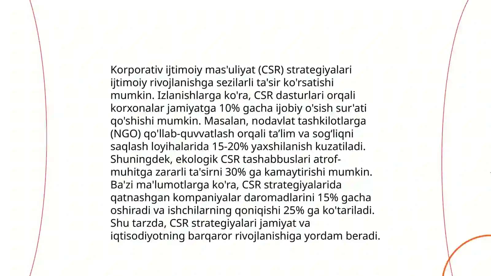 Korporativ ijtimoiy ma'suliyat (CSR) va uning ijtimoiy rivojlanishiga ta'siri 4