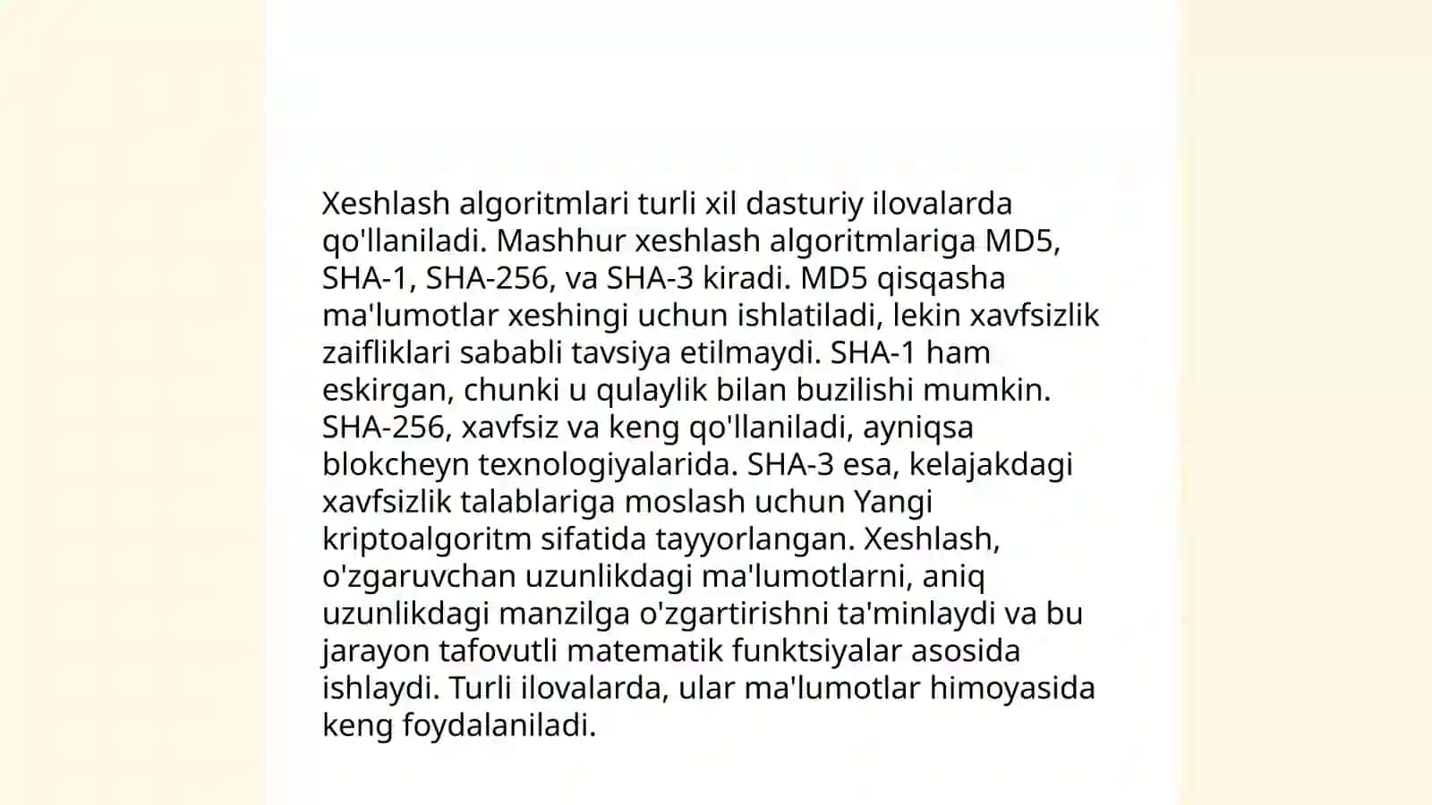 Ma'lumotlarni xeshlash algoritmi 4