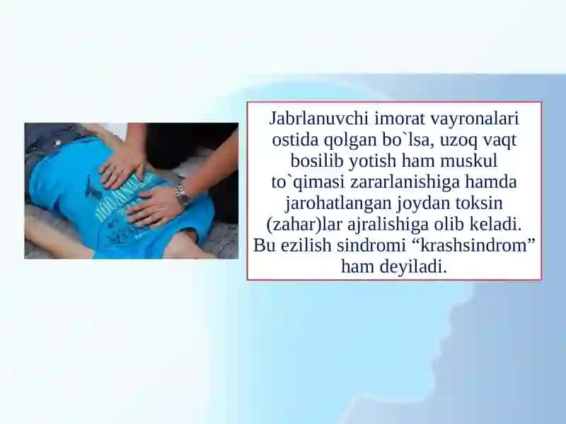 Ezilish sindromi va unga tibbiy yordam 4