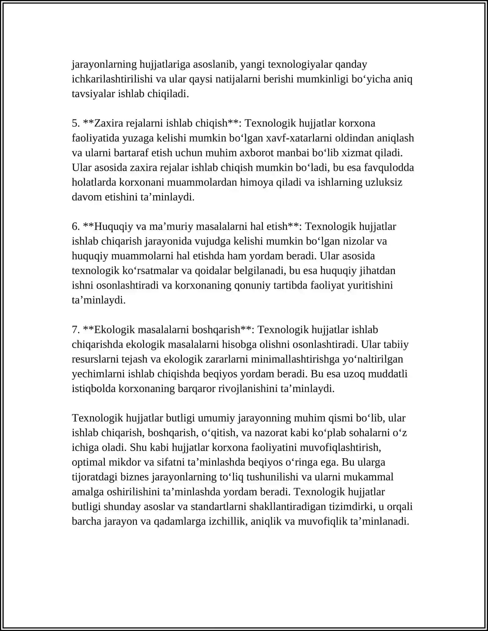 TEXNOLOGIK HUJJATLAR BUTLIGI 4