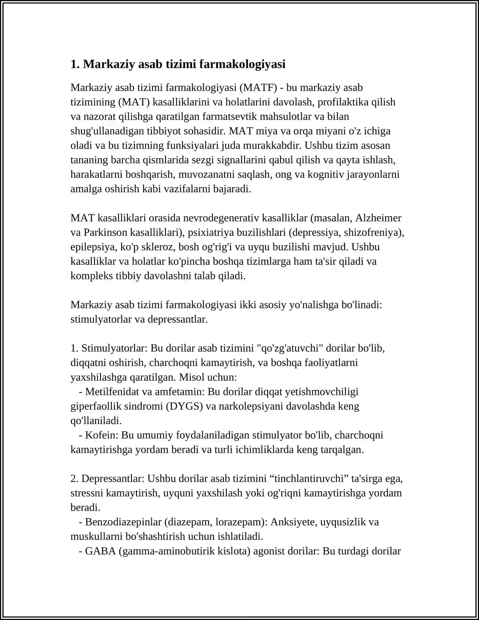 MARKAZIY NERV SISTEMASIGA TA'SIR QILUVCHI VOSITALAR 4
