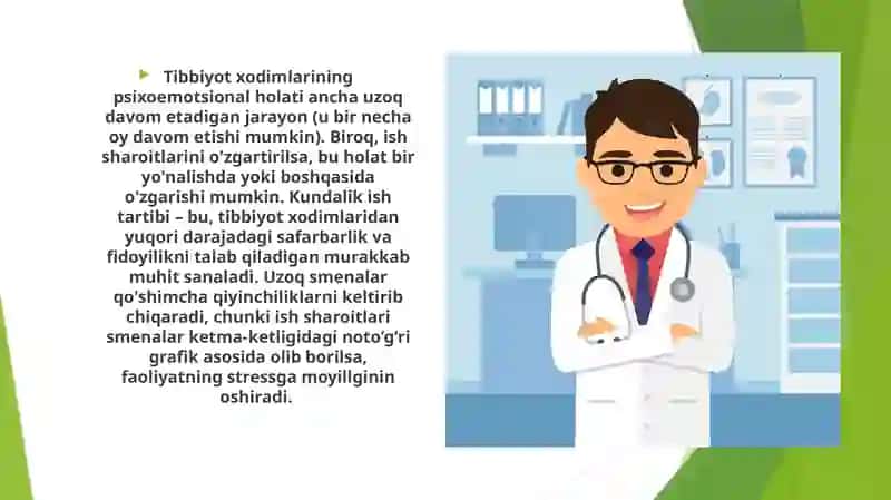 Tibbiyot Xodimlari Da Emotsional Holatlar Ning O'ziga Xosligi: Stress Va Uning Bosqichlari, Bartaraf Etish Yo'llari 4