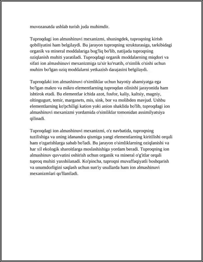 TUPROQ VA SUVDAGI ION BOĢLANISHLI BIRIKMALAR 4