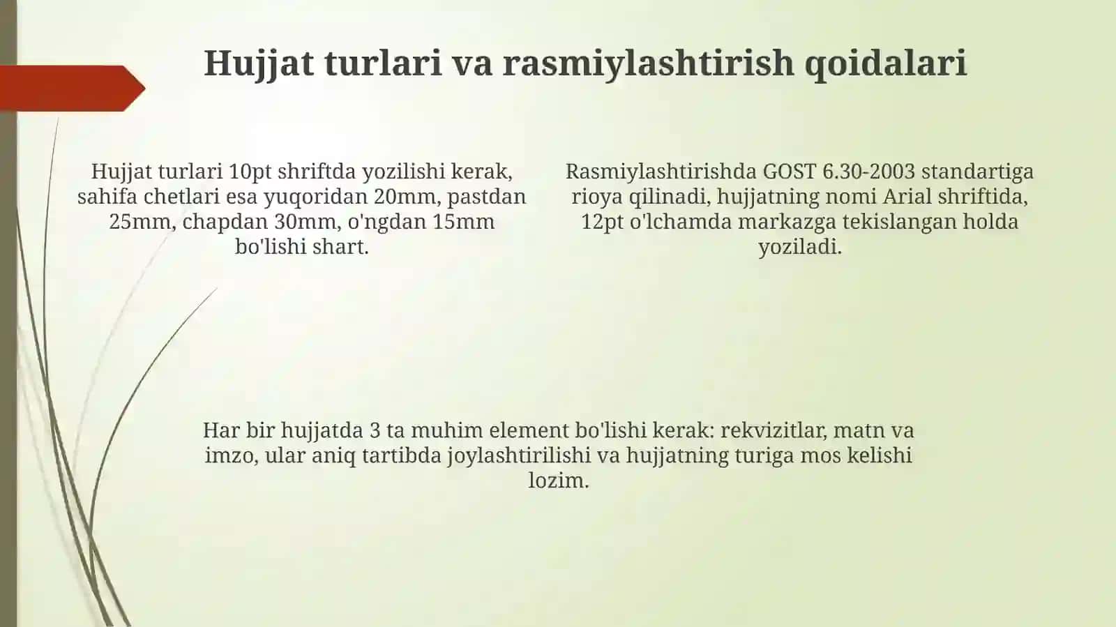 02 Ta'lim Oluvchilar uchun Ish Hujjatlari: Asosiy Tushunchalar va Turlari 4