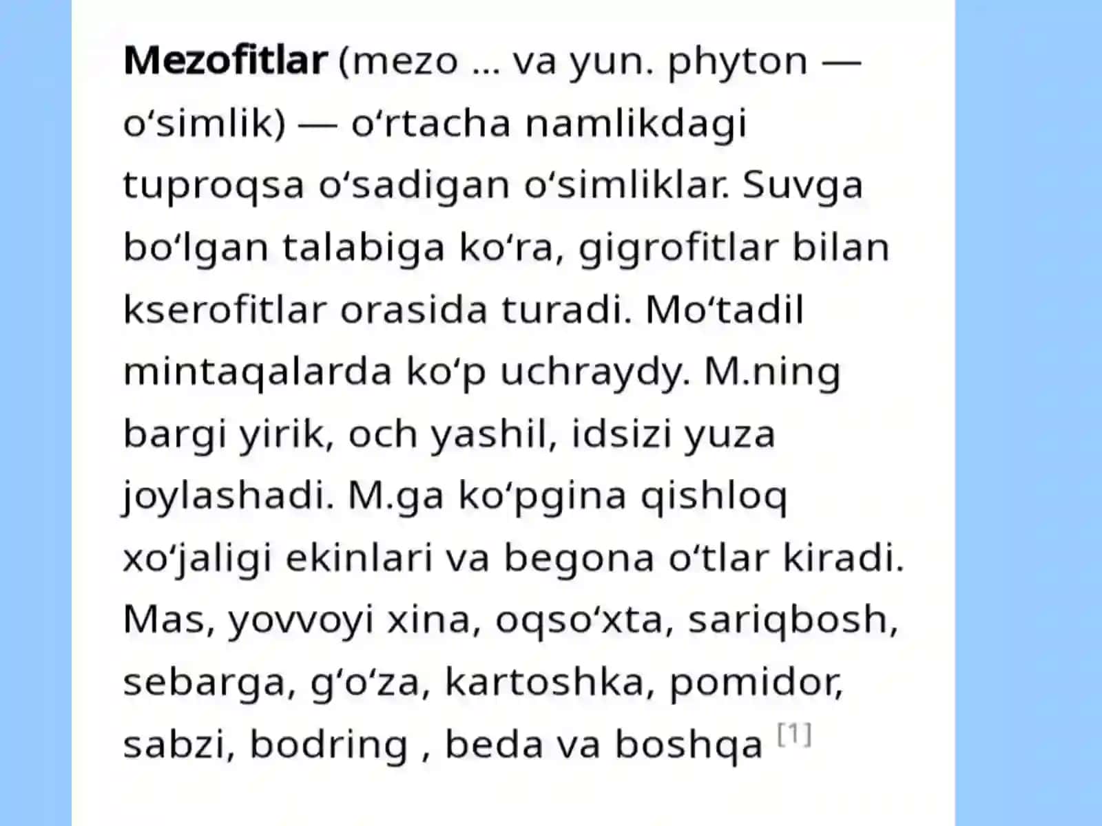 Oʻsimliklar suvga boʻlgan munosabatiga koʻra 4