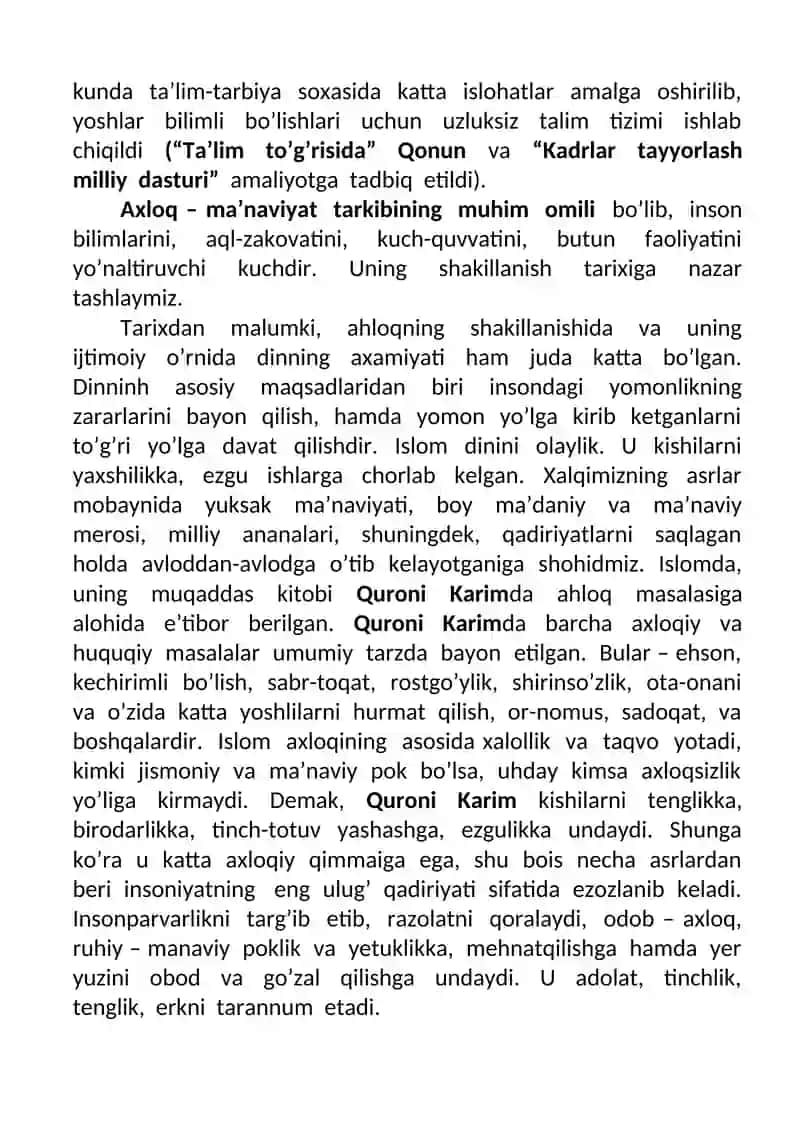 Ma’naviyat – o’zlikni  anglash 4