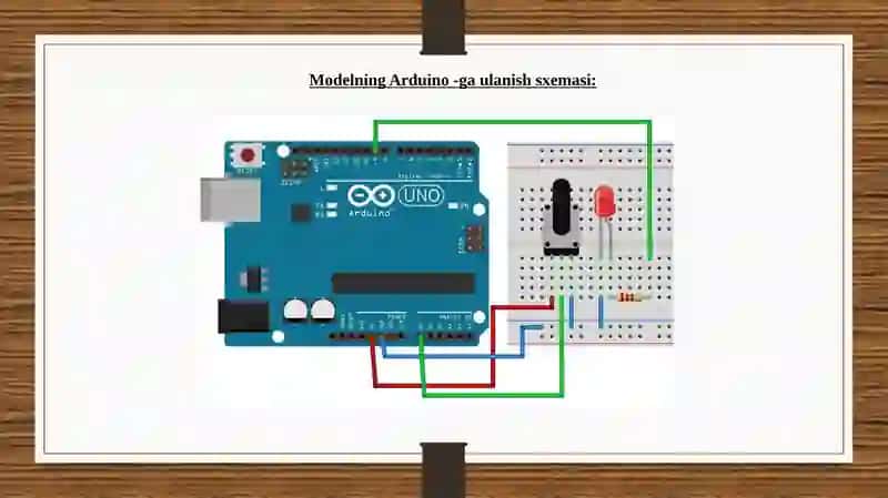 Arduino orqali yorlig‘lik diodini yoritish darajasini nazorat qilish 4