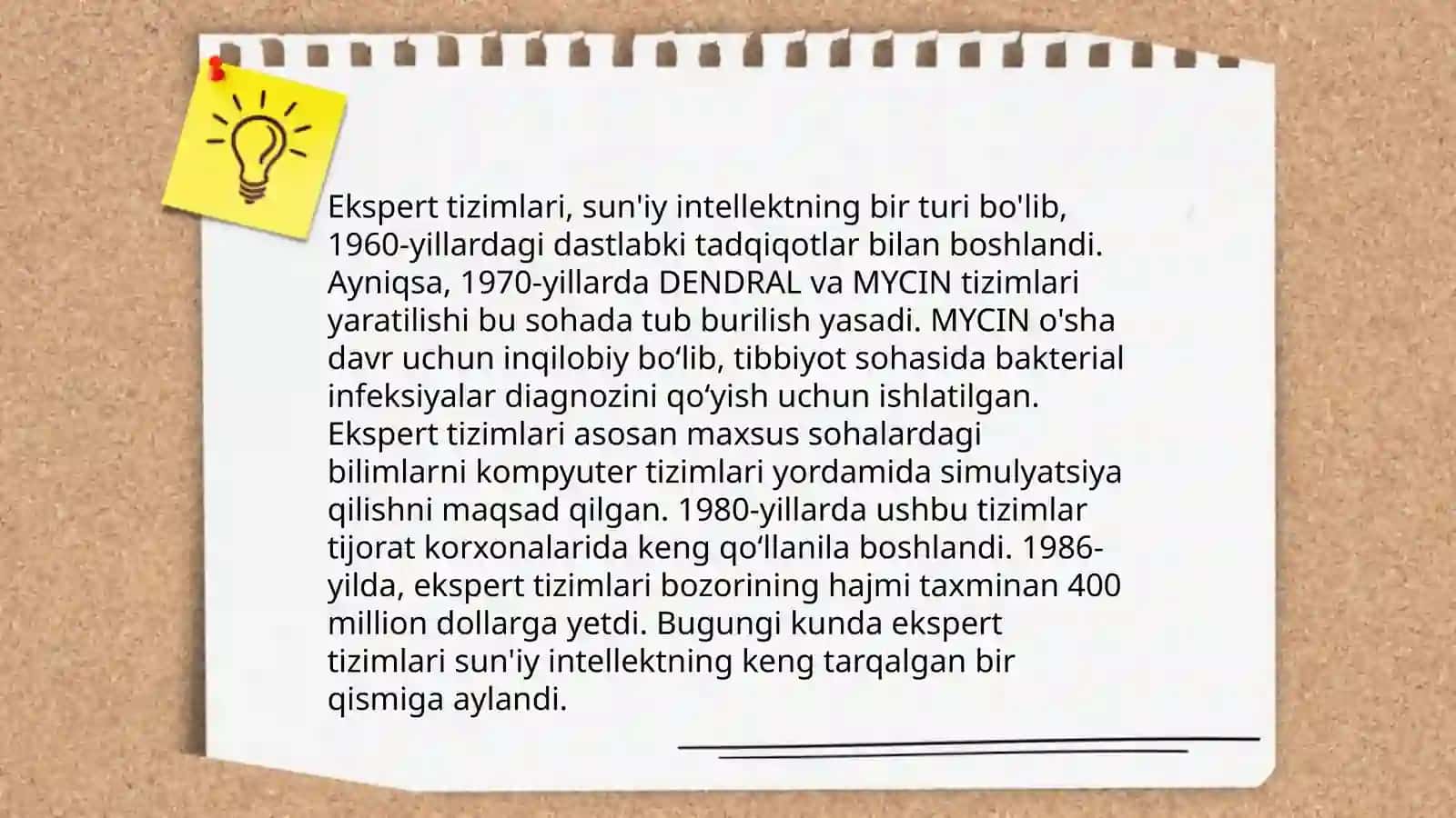Ekspert tizimlaridan foydalanish 4