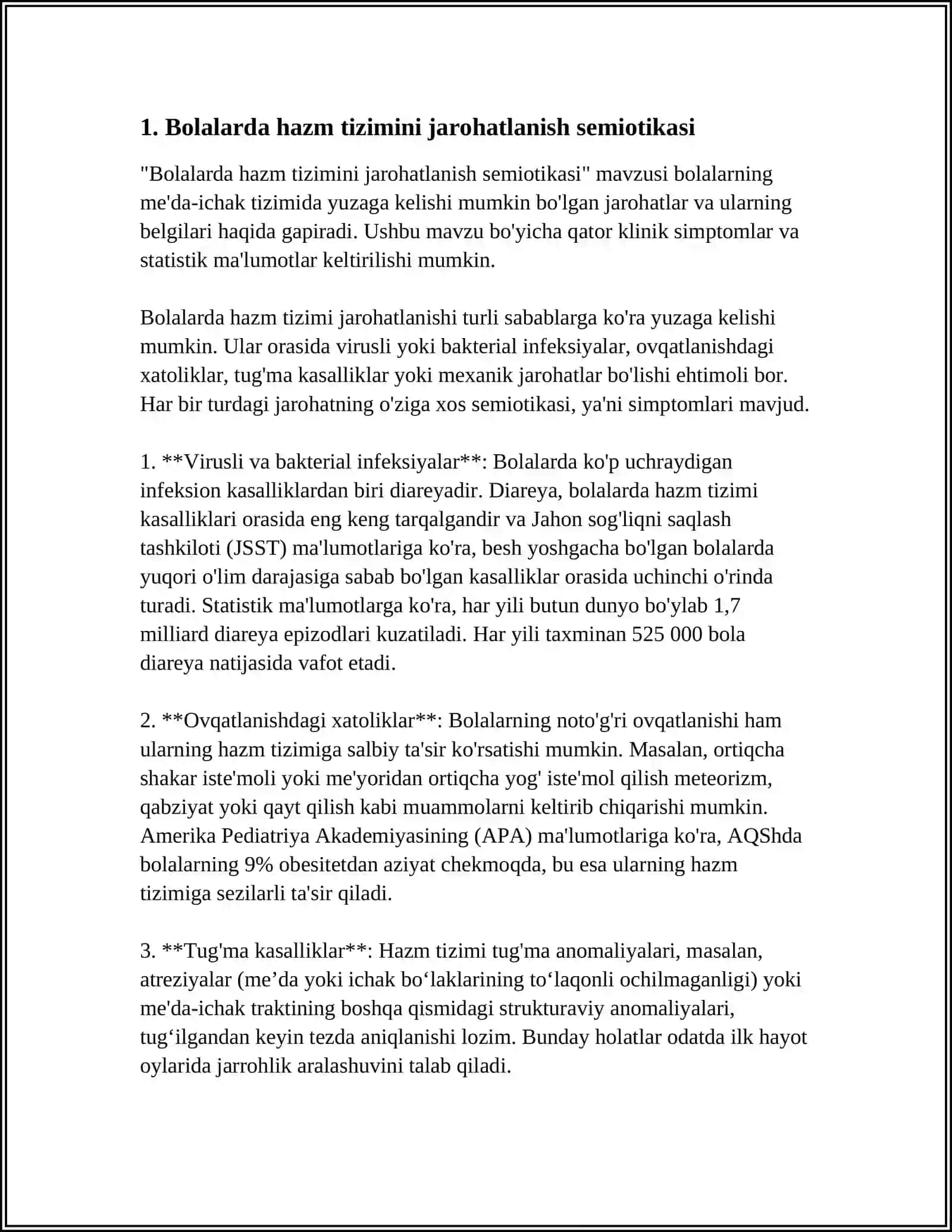 Bolalarda hazm tizimini jarohatlanish semiotikasi 4