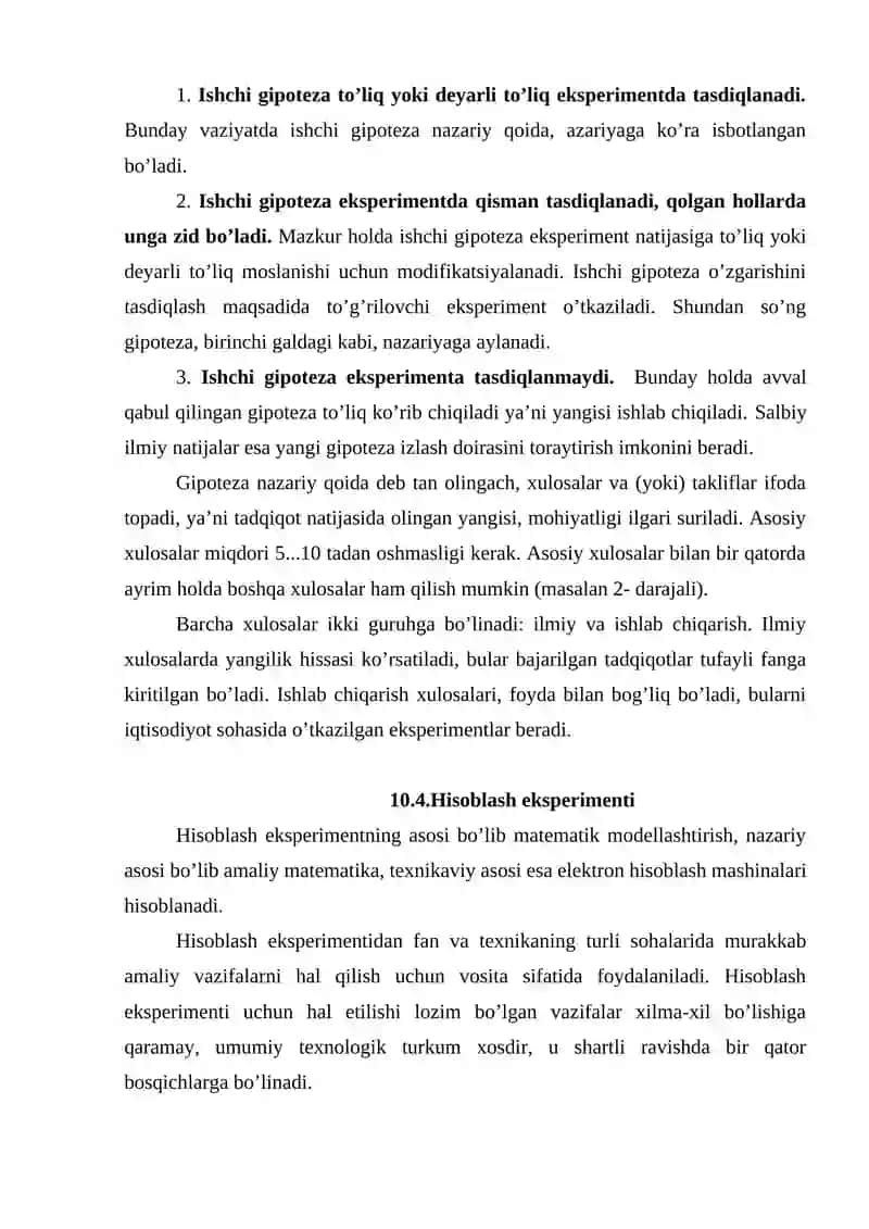 EKSPERIMENTAL TADQIQOT NATIJALARINI QAYTA IShLASh 4