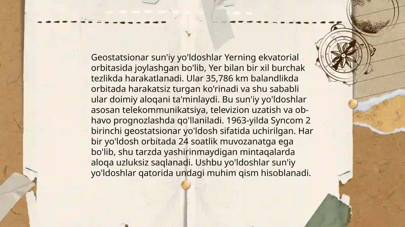 Sunʼiy yoʻldoshlarining turlari va ularning amaliy ahamiyati 4