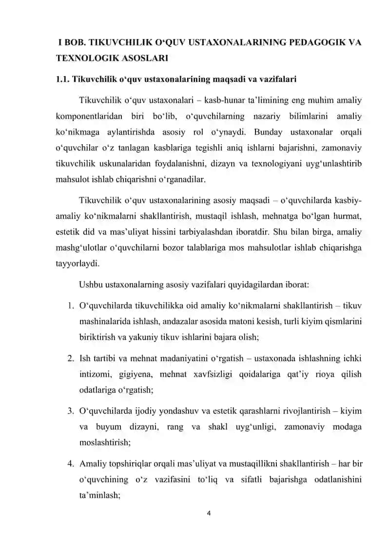 TIKUVCHILIK AMALIY MASHG‘ULOTLARINI TASHKIL ETISH 4