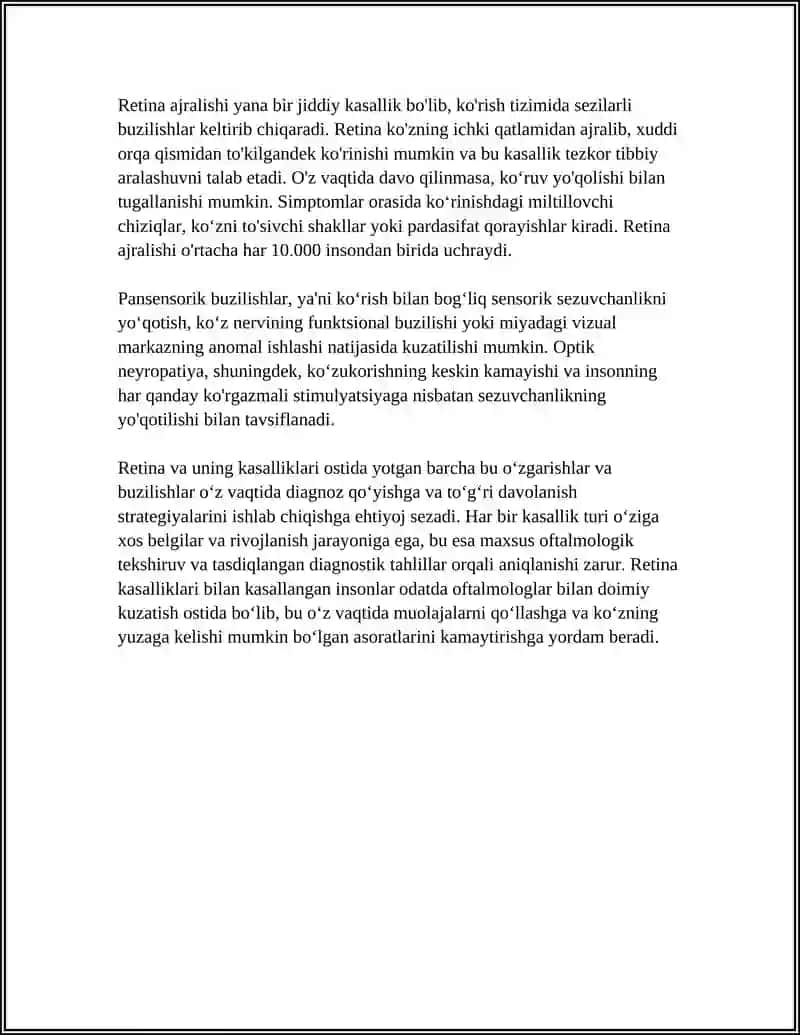 Retina kasalliklari va sensorik vizual buzilishlar 4