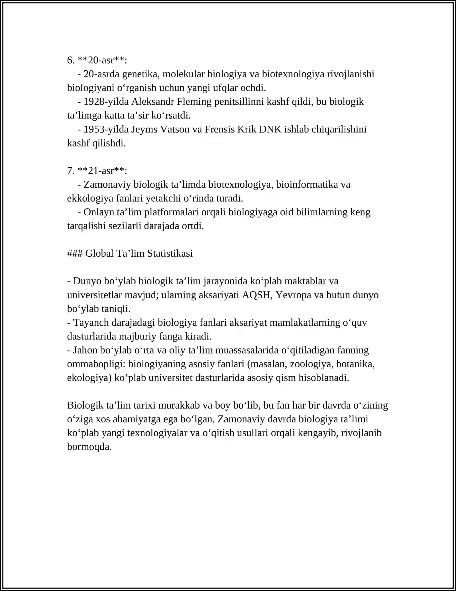 Biologik Taʼlimning Tarixi 4