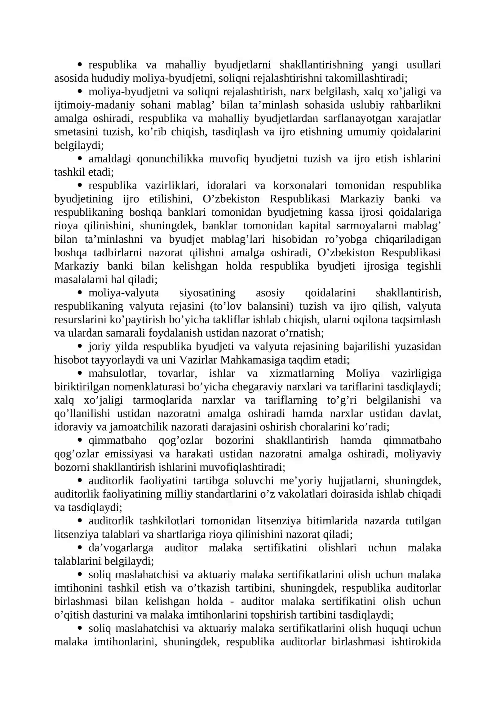 MOLIYAVIY NAZORAT OLIB BORUVCHI ORGAN-LAR VA ULARNING MOLIYAVIY NAZORATNI TASHKIL QILISHDAGI O‘RNI 4